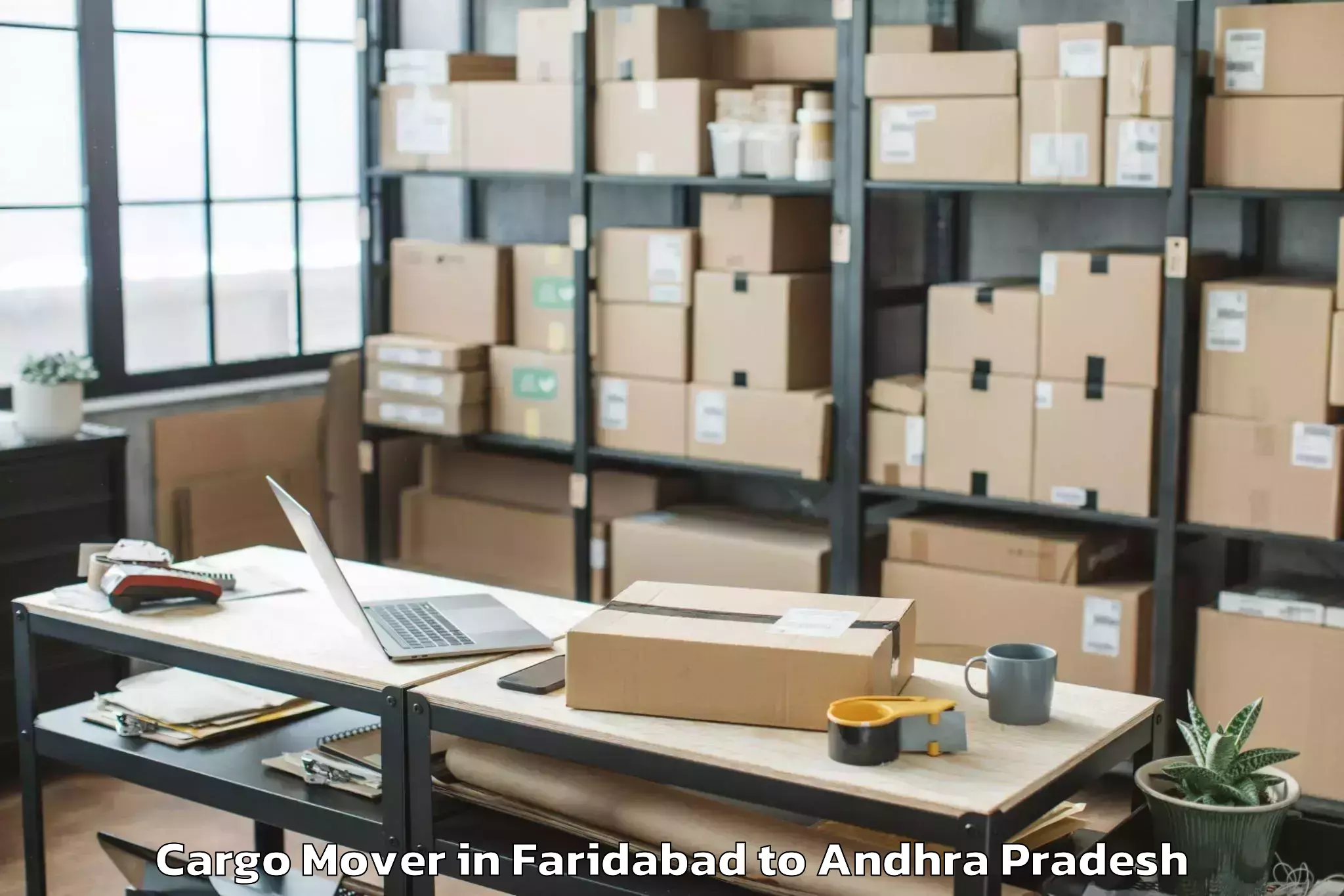 Easy Faridabad to Kondapi Cargo Mover Booking